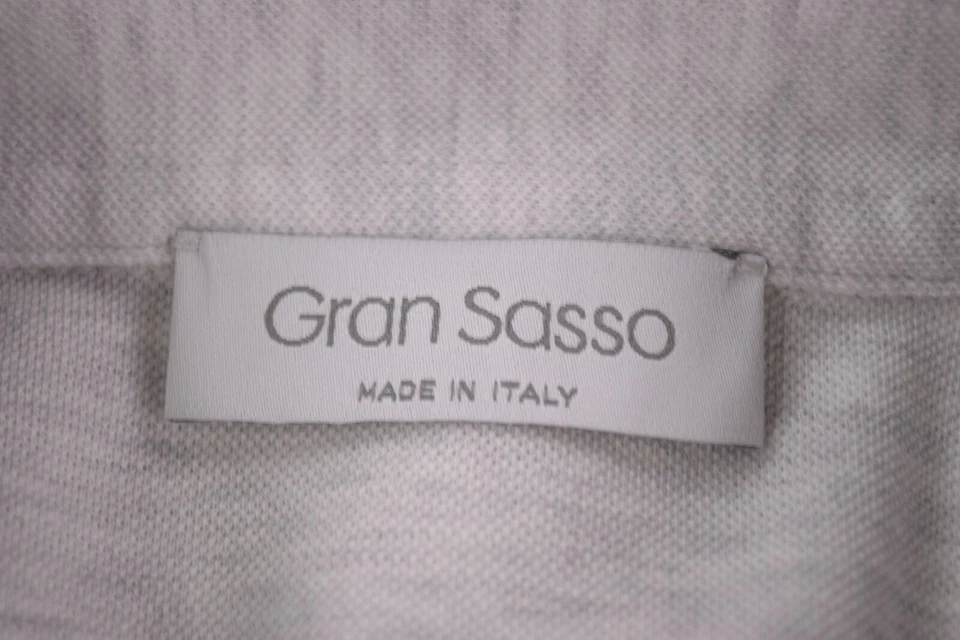Camisa deportiva Gran Sasso nueva con etiquetas con botones delanteros talla 48 S en algodón tejido gris liso  Foto 2 de 4