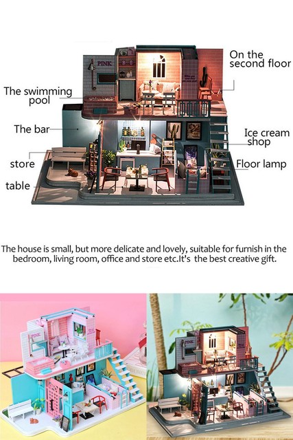 wooden miniature dollhouse furniture