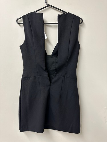 KOOKAI Ariel Black Corset Mini Dress V Neck Pre owned Size 8 AU - Picture 4 of 6