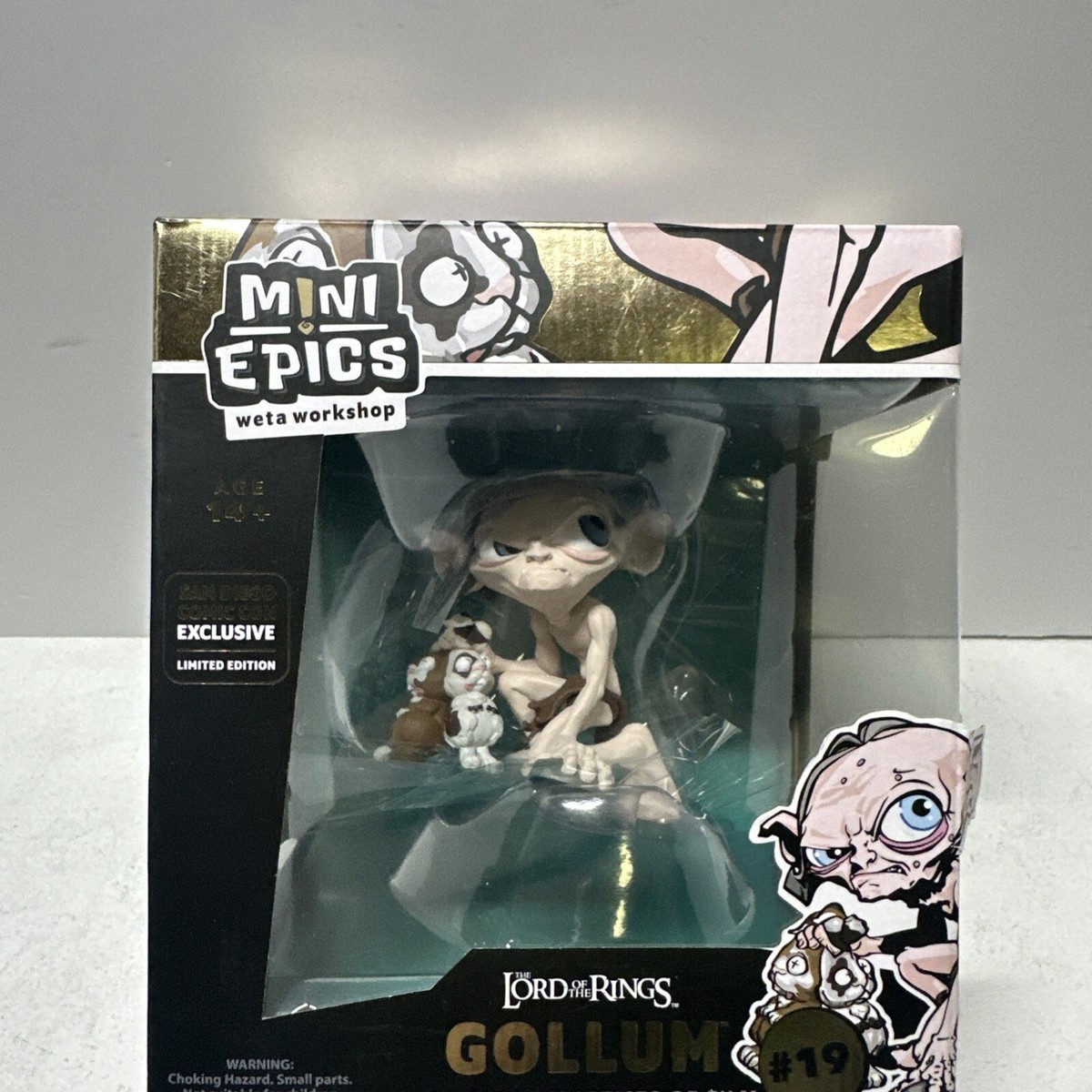 Weta Workshop Mini Epics GOLLUM w/Rabbits SDCC #19 Lord Of
