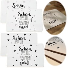2x Kork Tischset Platzset Schön, dass ❤️ 40x30cm abwaschbar Rechteck Platzmatte