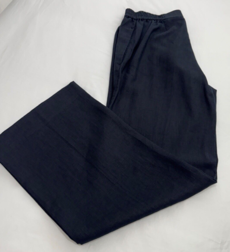 COS Ladies Linen Trousers Size UK10 EU38 Navy Blue BNWOT