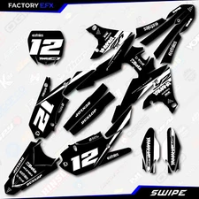 Black & White Swipe Racing Graphics Kit fits 18-22 Yamaha YZ450F YZ450F Decal