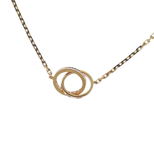 Cartier Love Diamond Yellow Gold Necklace Ebay