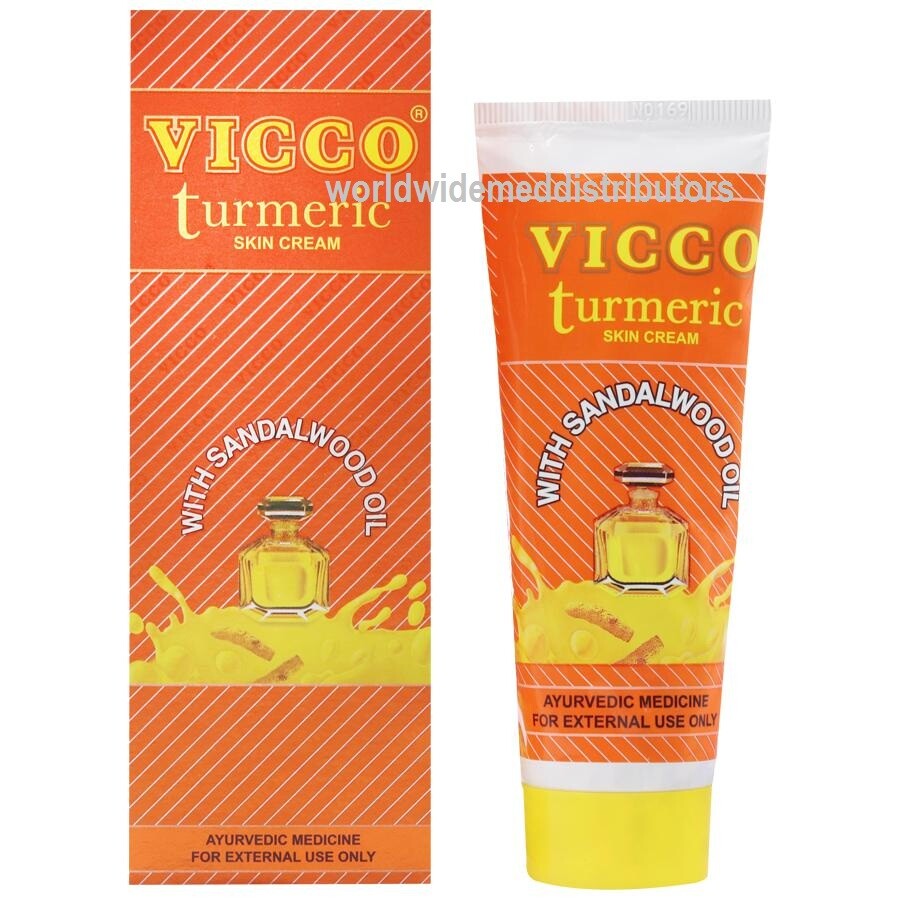 VICCO TURMERIC CREAM with Sandalwood Oil - PACK OF 70 GM - FREE