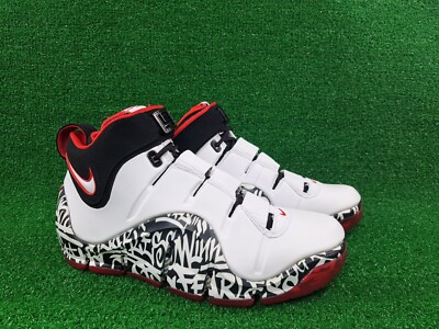 Nike Zoom LeBron IV 4 2023 Graffiti White Sneakers DJ4888-100 Men s Size 9.5 NEW