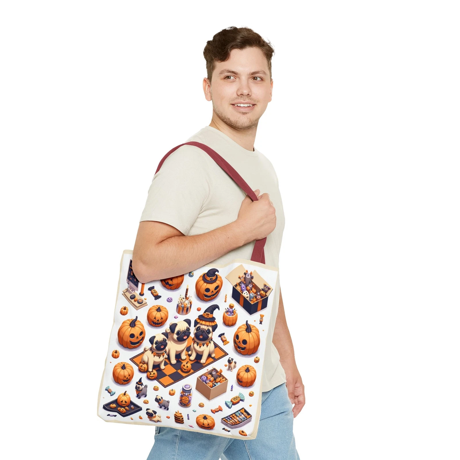 Halloween and Pugs Tote Bag