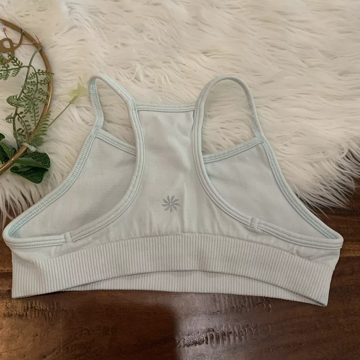 Athleta Girls Sports Bra Size Medium 8 10 Blue Athleisure Active