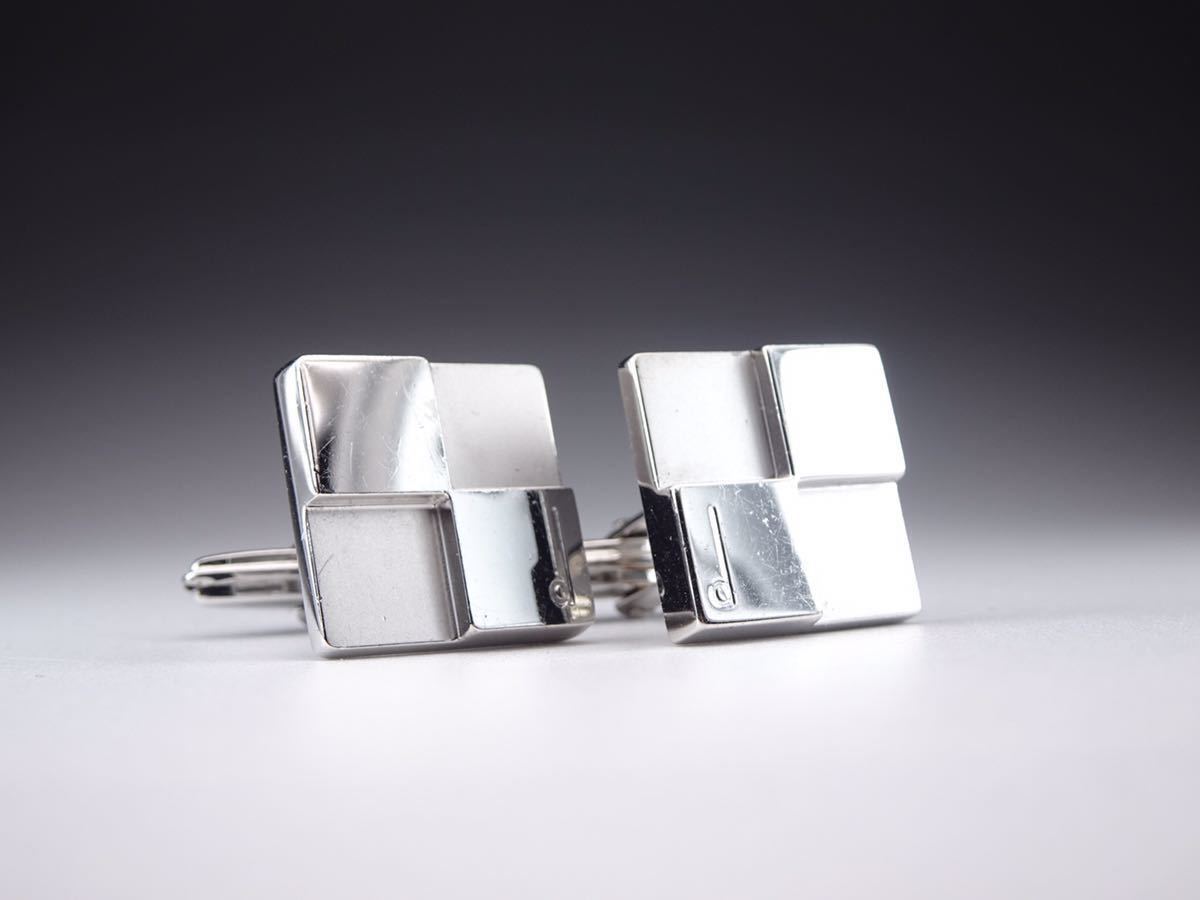 Dunhill 4 solid square cufflinks silver 925 men j… - image 4
