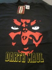 NEW 1990'S STAR WARS EPISODE I DARTH MAUL T SHIRT - BLACK 100 COTTON SIZE XL
