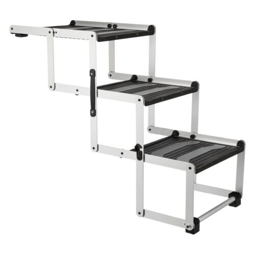 3 Step Folding Steps Stairs For Dogs 2 Adjustable Heights and Widths - Picture 1 of 10
