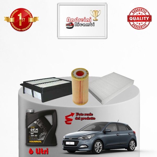 Wartungsset Filter Und ÖL Hyundai I20 Ii 1.4 Crdi 66KW 90PS 2016-image