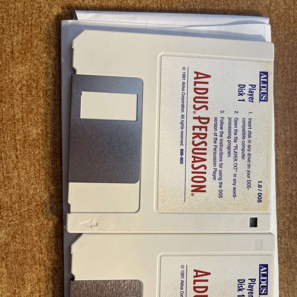 Aldus Persuasion 1.0 for Apple Mac 1991, 2 Floppy Disc 3.5 - Image 2 of 4