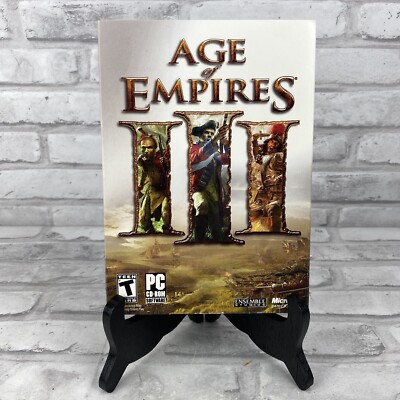 Age Of Empires III Microsoft PC Game 2005 Complete 3 Discs  Manual Box Cover