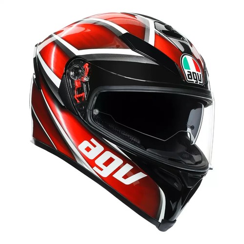 AGV K-5 S TEMPEST RED BLACK FULL FACE MOTORCYCLE MOTORBIKE HELMET WITH PINLOCK - 第 1/6 張圖片
