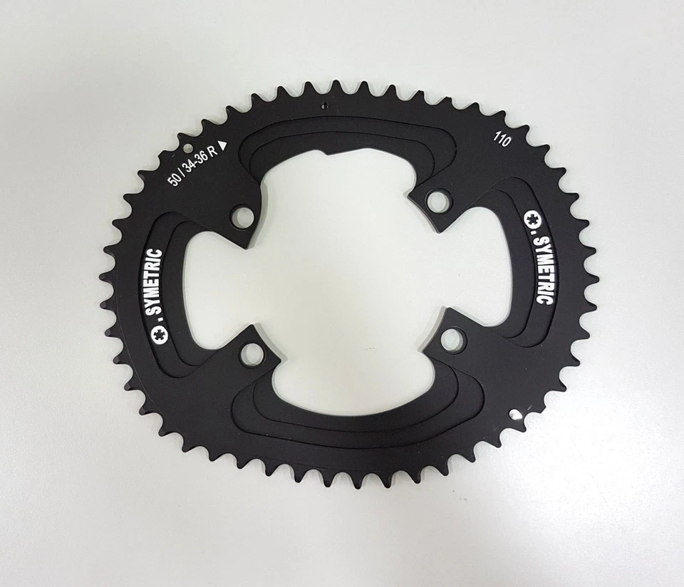 Osymetric BCD 110mm x 4Bolt 9100/9150/8000/8020/8050/R8070 Bicycle Chainring Set - Image 3 of 4