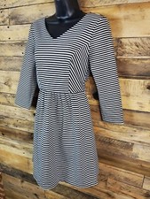 The Limited Dress S Striped White Black Chest 30" Waist 26" Hips 36" Length 33"