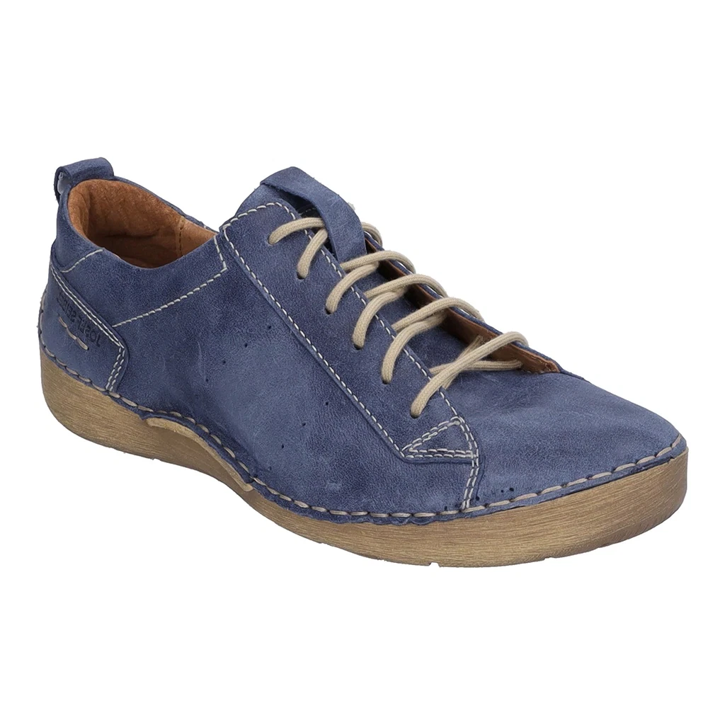 Josef Seibel Fergey 56 Ladies Ocean Blue Leather Lace Up Shoes eBay