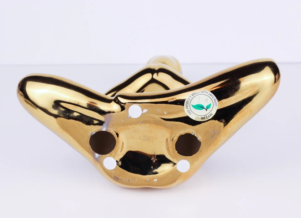 Yoga Mujer Meditando Yoga Diosa Sentada Escultura Dorada Foto 3 de 4