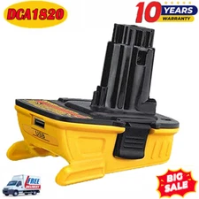 DCA1820 20V MAX To 18V USB Adapter Converter For Dewalt 20 Volt Li-ion Battery