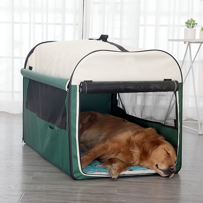 Folding 36'' Dog Cage Crate Kennel Pet Cat Cage Crate For Travel Carrier Crate