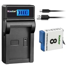 LCD3 Charger & 1 battery for GoPro HERO8 BLACK AJBAT-001 HERO7 HERO6 HERO5 2018