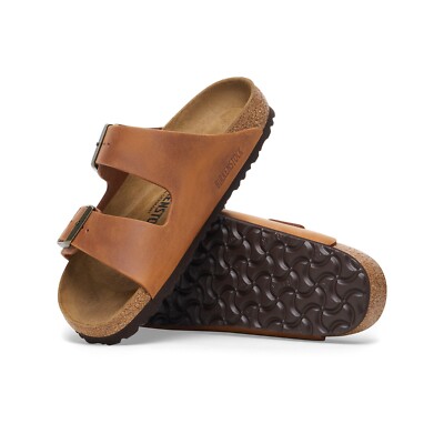 Birkenstock Arizona Oiled Leather (Cognac) Men's Sandals 1028272