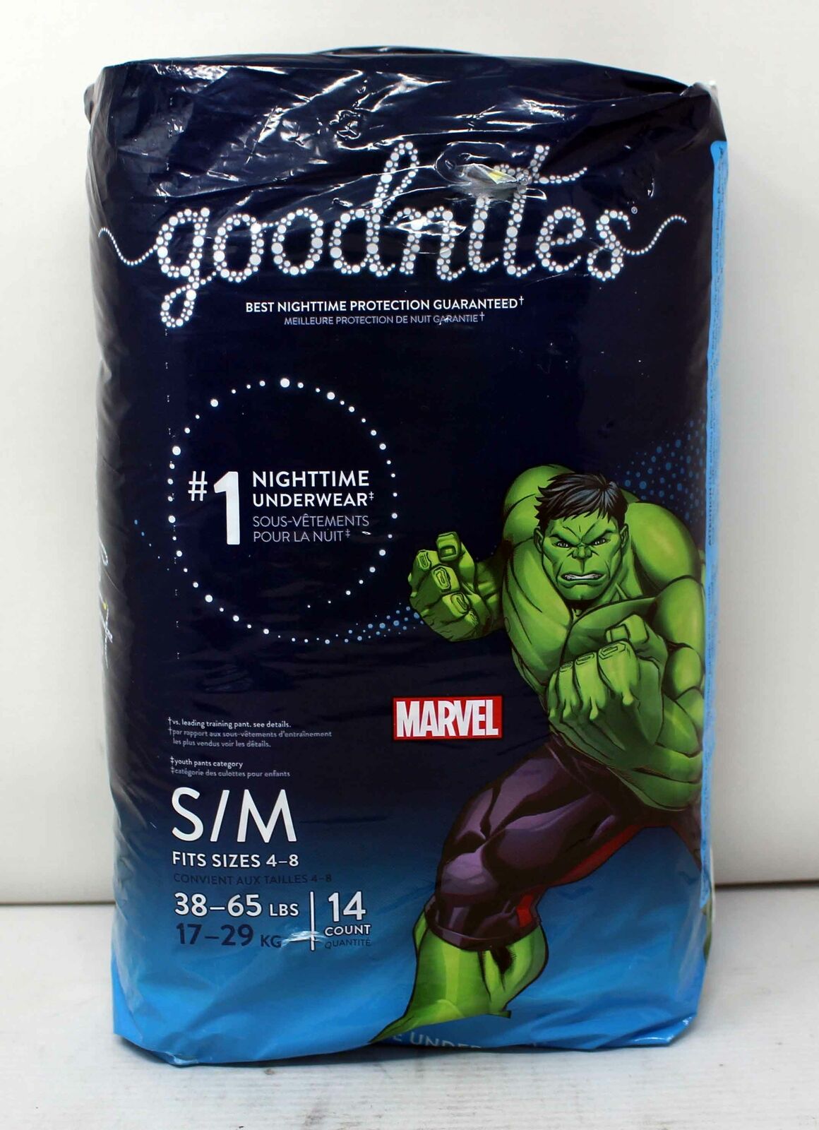 Goodnites Marvel S/M 38-65 LBS 14 Count