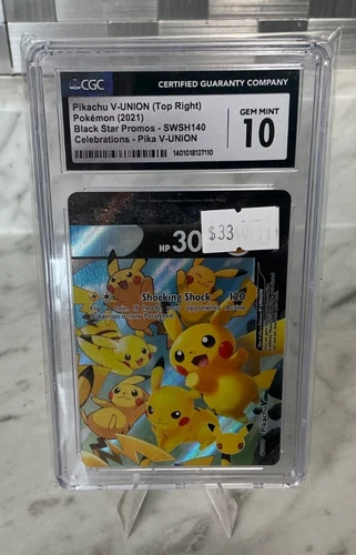 Pokémon Pikachu V-UNION SWSH140 Celebrations Promo Holo CGC 10