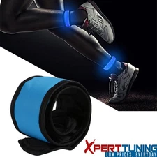 Blue LED Slap Armband Lights Glow Band Strap for Running Cycling Jogging 35cm
