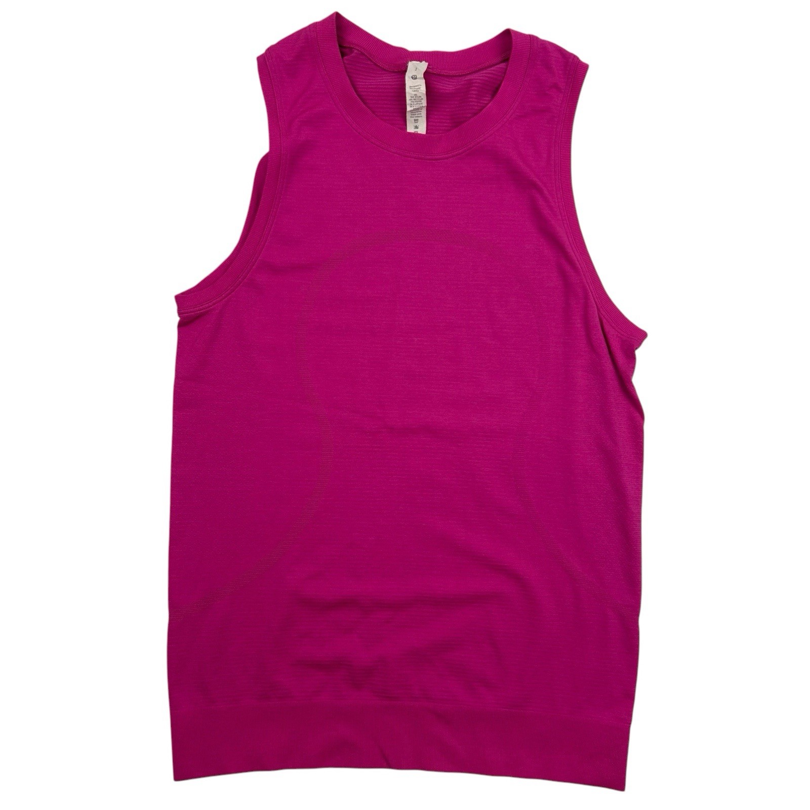 Lululemon Swiftly Breathe Muscle Tank Top Piink Sz 2 Relaxed Fit Stretch Wicking