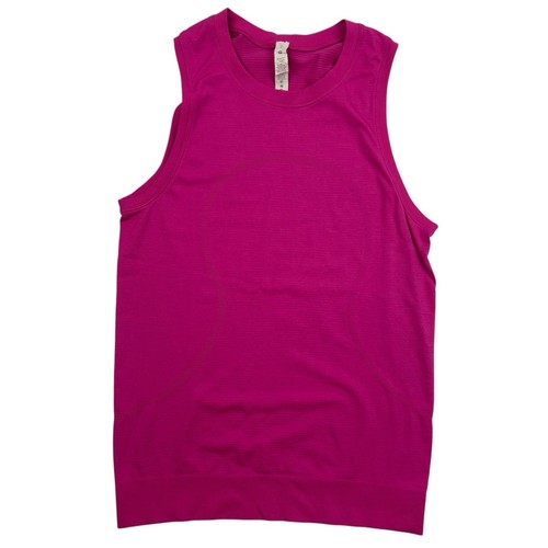 Lululemon Swiftly Breathe Muscle Tank Top Piink Sz 2 Relaxed Fit Stretch Wicking - Picture 1 of 10
