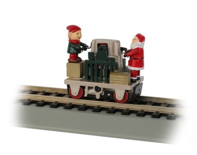 Bachmann 46224 HO Christmas Gandy Dancer Operating Hand Car