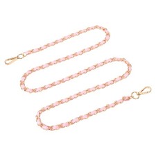 55" Purse Strap with Buckle for Shoulder and Cross Body Pink Gold 