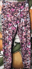 Athleta Small Transcend Stash Tight Leggings Floral Pink
