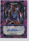 2022 Prizm Draft Picks Freshman Signatures Purple Ice 95/99 Dariq Whitehead Auto