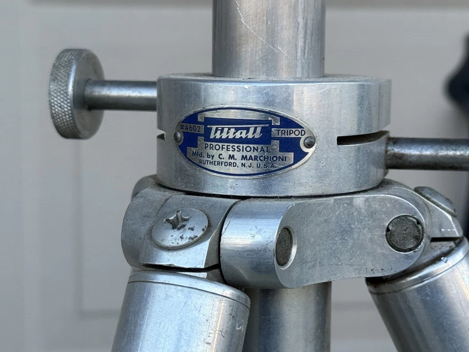Trípode de aluminio profesional vintage TILTALL #4602 DE C.M. MARCHIONI USA Foto 4 de 4