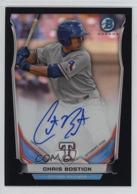 2014 Bowman Prospect Chrome Black Refractor /99 Chris Bostick Auto 0l2q