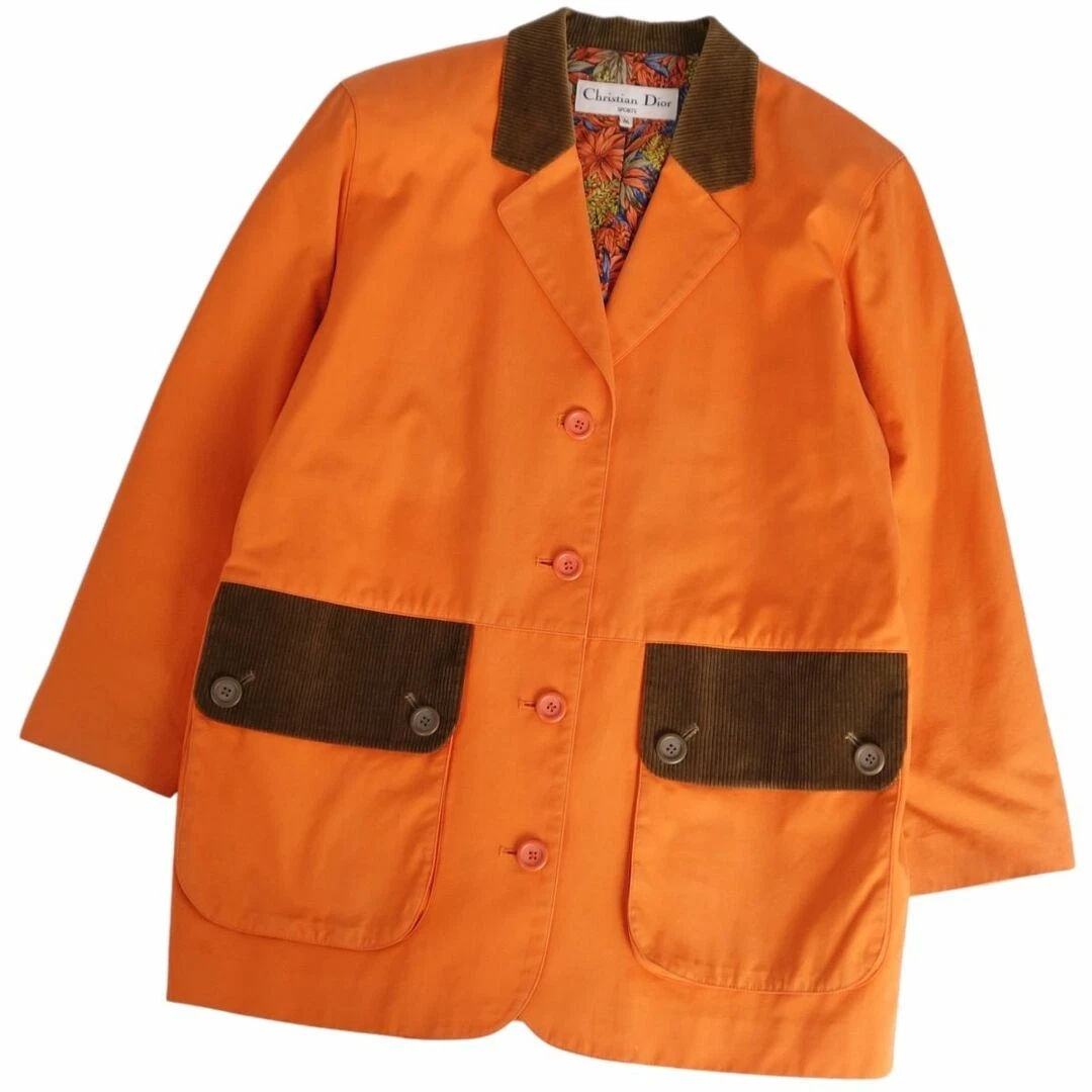 Giacca Dior vintage Christian colletto sartoriale velluto a coste cotone donna usata MOLO 0