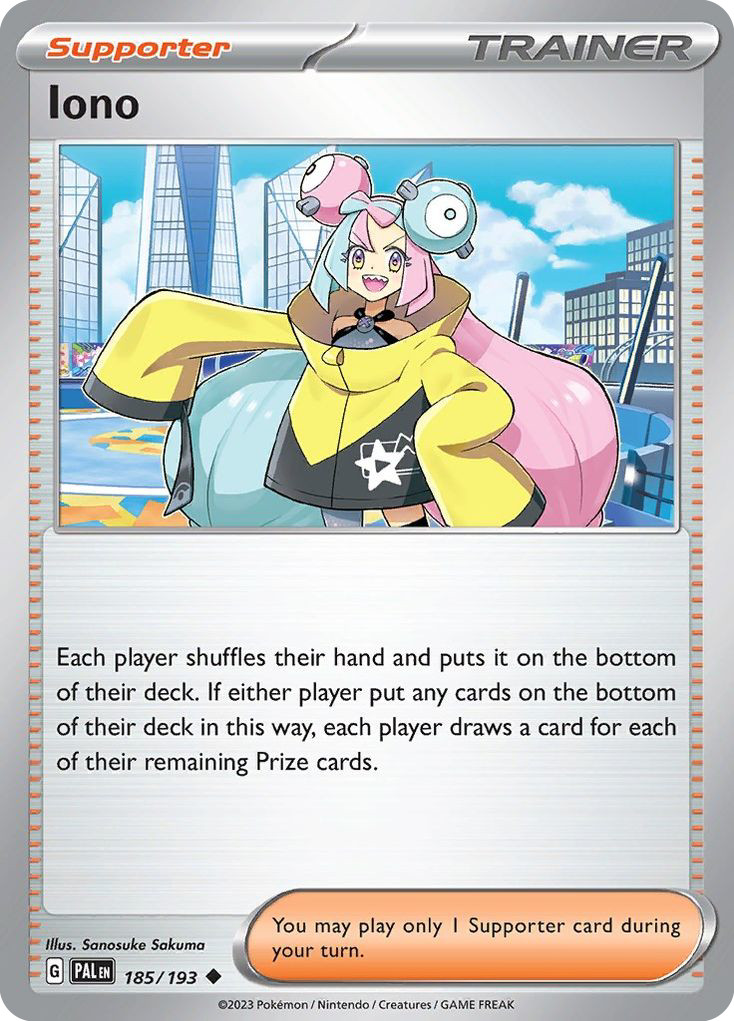 IONO 185/193 UNCOMMON PALDEA EVOLVED POKEMON LIGHTLY PLAYED