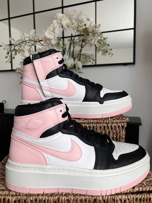 Nike Air Jordan 1 Elevate High Pink Weiß Schwarz Turnschuhe DN3253-061 Größe UK 9