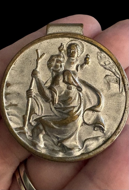 VTG Anson St Christopher Money Clip Silver Tone Pat 2994116 Saint Of Travelers