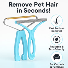 Pet Hair Remover 2 Pack Dog Cat Lint Cleaner for Carpet Sofa Furniture Rugs