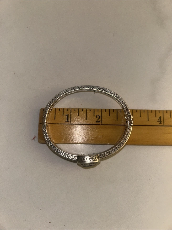 Brazalete Brazalete Effy Multi Piedra Plata Esterlina y 18K Diseñador Precioso Detalle Foto 3 de 4