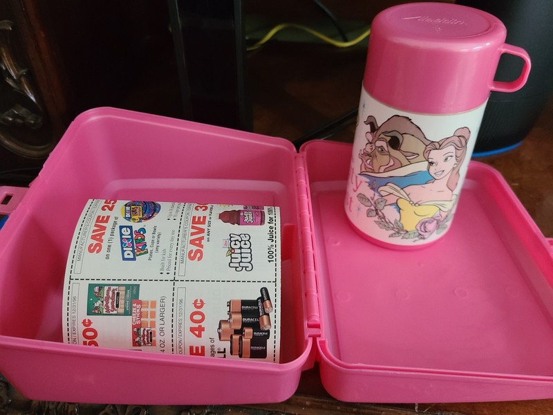 "BRAND NEW" 90s Disneys Beauty and the Beast Lunch Box and Thermos