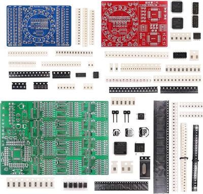 Soldering Practice Kit,3 Kits SMD SMT Weldering Skills Training Board(Soldering-