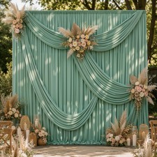 50ft 10ft Wrinkle Free Sage Green Backdrop W5ftxH10ft 10 Panels,