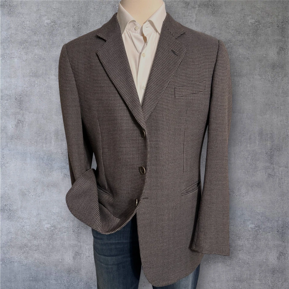 GIORGIO ARMANI Hecho en Italia Hombres Blazer 48L EE. UU. Abrigo Deportivo Chaqueta Lana/Cachemira Foto 3 de 4