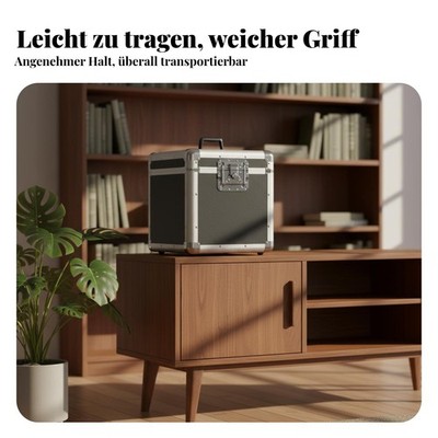 Schallplattenkoffer Feuchtigkeitsbeständig LP-Aufbewahrungsbox Tragbar Für DJs
