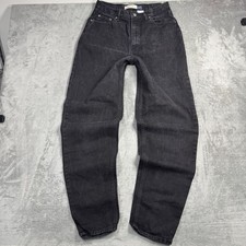 VIntage 90s Gap Reverse Fit Jeans Womens 12 Long High Rise Washed Black USA Made